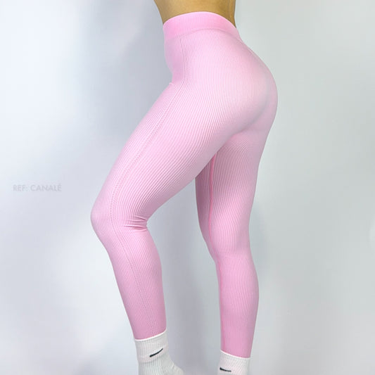 Legging Canalé Rosa