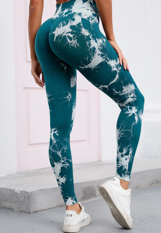 Legging Marble Aqua